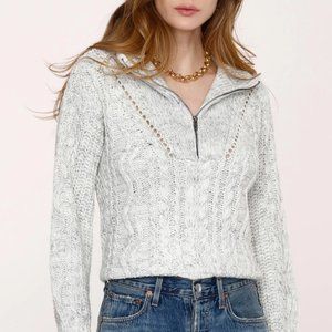Heartloom Pauline 1/4 zip cable knit sweater